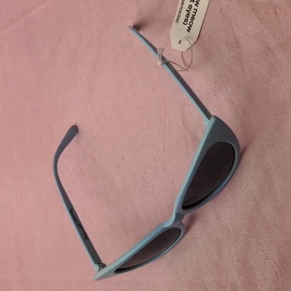 Petals and Peacocks Light Blue Cat Eyes Sunglasses - Picture 2 of 5